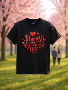 T-shirt da donna per San Valentino con stampa di cuori rossi, maniche corte, girocollo, vestibilità regolare, casual, per primavera ed estate, lavabile in lavatrice - Product Image 2