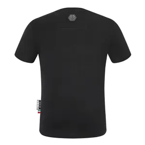 T-shirt da uomo con pieghe di marca di strass Casual abbigliamento 2 colori Streetwear nuove magliette di alta qualità