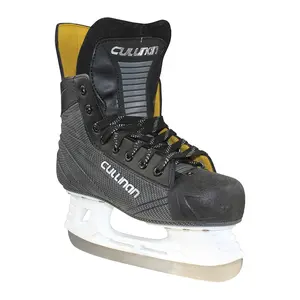 Patins de Hockey longue courte piste vitesse carbone glace pour hommes noir PVC coton tissu garçons chaussures d'hiver cuir synthétique Hockey Sport