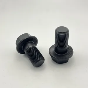 Black Hex Flange Bolt With Serrated Hexagon Head Serrated Flange Bolt Full Half Thread