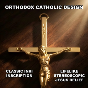 Promoção de Decorações Católicas: Cruz de Parede de Jesus Banhada a Ouro, Crucifixo, Pingentes de Bronze em Formato de Caixão Prateado, Material de Liga Metálica - Product Image 5