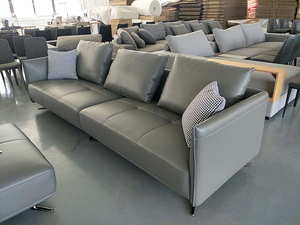 Divano da soggiorno moderno italiano elegante divano ad angolo in pelle divano divano di lusso appartamento divano componibile - Product Image 6
