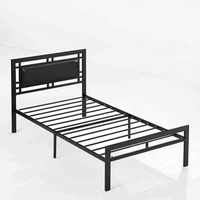 Cadre de lit en métal moderne de luxe, taille simple, facile à assembler, lit intelligent au design simple pour chambre à coucher ou hôtel, literie de beauté