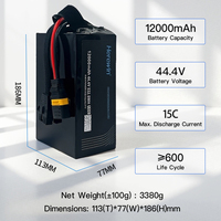 Легкий LiPo аккумулятор Herewin 12S 44.4V 12000mAh 15C для дронов для картографирования и инспекции