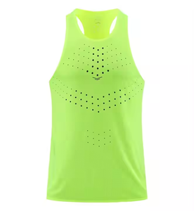 カスタマイズされた男性用ノースリーブ通気性と速乾性スポーツベスト弾性生地メッシュジムベスト男性用スポーツジョギングベスト - Product Image 6