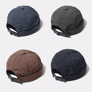 Nylon Brimless Cap Schnellt rocknende Polyester Leon Hut Männer Retro Visier Rolled Cuff Skull Cap - Product Image 1