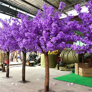 Fleurs de <span class=keywords><strong>cerisier</strong></span> artificielles violettes japonaises centres de table étendus pour faux arbres de mariage faux arbres de fleurs de <span class=keywords><strong>cerisier</strong></span> pour la vente de mariage - Product Image 2