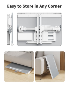 Supporto pieghevole verticale portatile all'ingrosso divano letto regolabile ventilato tavolo da scrivania multifunzionale pieghevole in alluminio per Laptop - Product Image 4