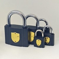 Cadenas pour dortoir, entrepôt, porte, étanche, antirouille, à âme en cuivre pur, à ouverture directe, avec clé, noir laqué, en forme de bourgeon