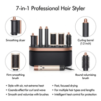 Sèche-Cheveux Moteur CC Multifonctionnel 6-en-1 HS08, Meilleure Vente, avec Brosse Soufflante et Kit de Soins pour Boucles