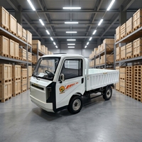 Petits véhicules électriques à quatre roues adaptés au transport de marchandises dans les fermes et les entrepôts