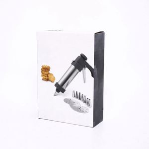 New Arrival <b>Cookie</b> Press Stainless Steel <b>Cookie</b> Press Gun Kit with <b>Cookie</b> Mold Discs Piping Nozzles for DIY Biscuit - Product Image 5