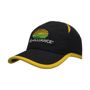 Casquette de baseball vintage à 6 panneaux en maille, avec logo personnalisé gaufré et effet vieilli, respirante, réglable, pour le sport et la course, en nylon courant - Product Image 1