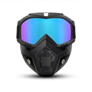 <span class=keywords><strong>Occhiali</strong></span> <span class=keywords><strong>da</strong></span> <span class=keywords><strong>Sole</strong></span> Sportivi Polarizzati per Casco <span class=keywords><strong>da</strong></span> Moto, Montatura Senza Bordi, Antivento, Resistenti alla Sabbia e ai Raggi UV, Maschera a Forma di Teschio Completa - Product Image 4