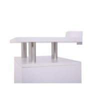 Bureau d'Ongles Moderne de Luxe avec Aspirateur, Ensemble Table et Chaise de Manucure Double en Bois, Design pour Salon de Beauté ou Séjour