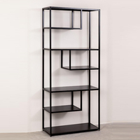 Estantería de Metal para Sala de Estar, Diseño de Fábrica BSCI ODM OEM, Mueble de Exhibición, Librería de Acero