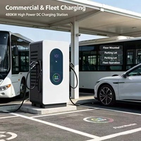 Station de recharge rapide DC intégrée 480 kW pour véhicules électriques, montée au sol, chargeur DC GBT CCS1 CCS2 IP54 4G Ethernet pour flotte commerciale