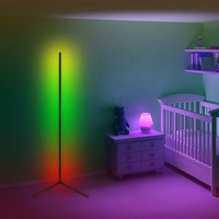 Lampadaire sur pied Led intelligent avec télécommande, luminaire de sol moderne à intensité réglable, rvb, contrôlable par application mobile, idéal pour un angle