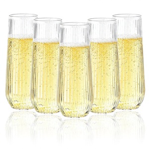 Flûtes jetables transparentes Goodluck sans pied, 9 oz, résistantes aux chocs, sans BPA, pour mariages et fêtes d'anniversaire - Product Image 1