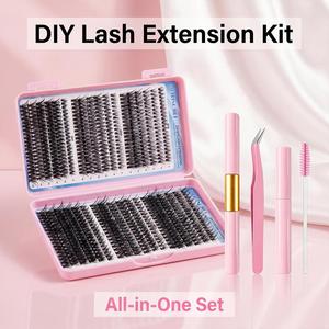 36 Rows Large Volume <b>Lash</b> Book D Curl Heat‑Bonded Cluster <b>Lashes</b> Mixed Style DIY Segment Eyelashes For Self Grafting Wholesale - Product Image 1