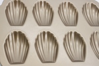 Moule à gâteau en forme de coquille de madeleine, couleur or, écologique, pour la cuisson