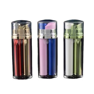 Offre Spéciale Vide Double Tube 2 En 1 Bouteille Double Chambre 30ml 50ml Multi Chambre En Plastique Cosmétique Airless Lotion <span class=keywords><strong>Pompe</strong></span> Bouteilles - Product Image 1