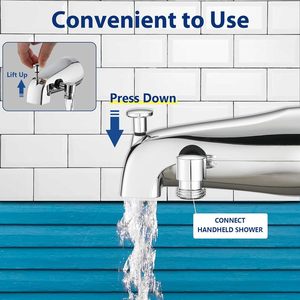<span class=keywords><strong>Robinet</strong></span> de baignoire encastré Home avec fonction de levage <span class=keywords><strong>Adaptateur</strong></span> de <span class=keywords><strong>robinet</strong></span> de sortie avec pommeau de douche inclus - Product Image 2
