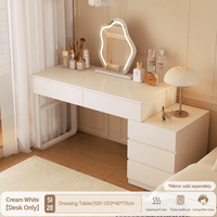 Table de toilette moderne avec tiroirs, coiffeuse sans miroir pour chambre et salon, meuble