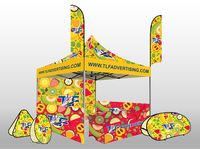 TLF Tente personnalisée avec fenêtre et logo imprimé du vendeur Tente 10x10 à baldaquin pour commerce extérieur avec mur