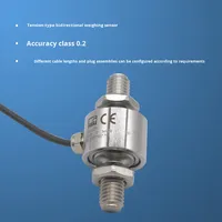 Sensor de Fuerza con Celda de Carga HBM, Precisión del 0.02%, Alimentación de 220V, -20~60°C, Pesaje Industrial, U9C/1/2/5/10/20/50KN, Salida Analógica