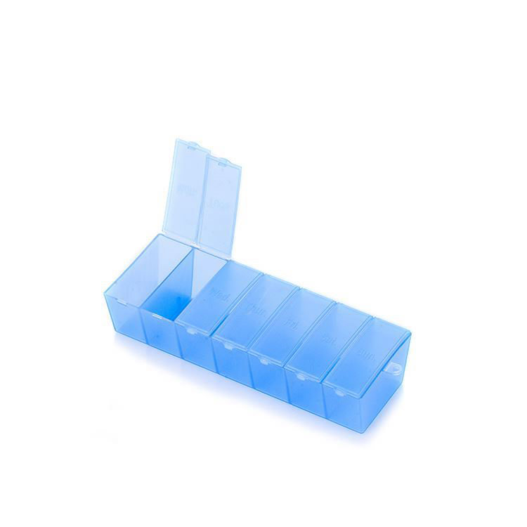 RTCO Portable Big 7 Compartment Pill Box Custom Logo Pill Organizer Box