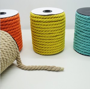 Prix usine 10mm d'épaisseur <span class=keywords><strong>corde</strong></span> <span class=keywords><strong>de</strong></span> coton doux blanc cordon <span class=keywords><strong>de</strong></span> nœud coulant pour jardin macramé chaussure et plante cintre Kit - Product Image 5