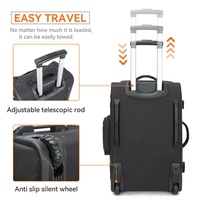 Sac de voyage à roulettes grande capacité, léger, imperméable, durable, portable, avec roulettes pivotantes, sac de sport, valise trolley personnalisable
