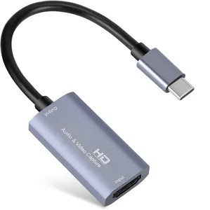오디오 비디오 캡처 카드 HDMI-DSLR, 캠코더, 액션 캠, PS4, 스위치를 통해 Type-C 레코드 및 라이브 스트리밍과 호환 가능