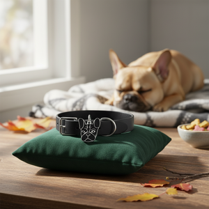 Medaglietta per Cani Bulldog Francese in Metallo Nero, Charm per Collare - Product Image 3