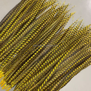 Plumes de faisan Lady Amherst teintées de 110 cm en gros, plumes de faisan naturelles longues pour décoration de coiffure de costume de carnaval - Product Image 1