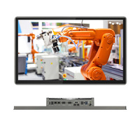 Monitor Industrial con Pantalla Táctil IP65 Resistente al Agua, Procesador Intel Core, 23.8 Pulgadas, Sin Ventilador, HMI para Máquinas CNC, Uso Comercial