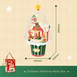 Ensemble de <span class=keywords><strong>micro</strong></span>-blocs de Noël : Machine à poupées et modèle en forme de gâteau, jouet éducatif DIY compatible <span class=keywords><strong>Lego</strong></span>, cadeau de Noël - Product Image 2
