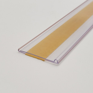 Alta calidad supermercado plástico PVC adhesivo <span class=keywords><strong>precio</strong></span> etiqueta titular transparente <span class=keywords><strong>precio</strong></span> etiqueta billete para estantes - Product Image 1