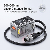 Sensor Jarak Laser ZW-LV400-L 400mm 4-20mA 0-10V RS485 NPN PNP Analog Tahan Air Sensor Presisi Tinggi