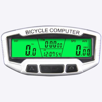 Stopwatch Komputer Sepeda Nirkabel Speedometer Sepeda Digital Odometer Stopwatch Tahan Air dengan Lampu Latar LCD