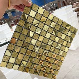 Hoja pequeña 30*30 CM Apliques de pared de mosaico de vidrio de aluminio - Product Image 5