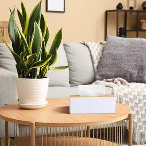 Porta Servilletas de Plástico Moderno con Logotipo Personalizado Marca Yuou, Caja para Pañuelos con Tapa de Bambú Modelo ZC-260305-22 para Restaurante, Bar, Hotel - Product Image 3