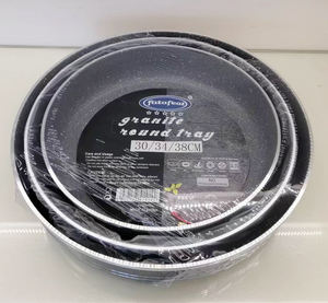 Plat à four rond en <span class=keywords><strong>granit</strong></span> pour la cuisson et la cuisine, 24/28/30/32/34/36/38 CM - Product Image 2