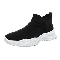 Nouvelles baskets décontractées pour hommes, design tendance, été, grandes tailles, chaussures en maille élastique, semelle souple en EVA, montantes, à enfiler, antidérapantes, 2026
