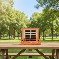 Lampe de camping solaire portable JUNAN 100W à LED, rechargeable, lumière blanche froide, batterie 8000mAh, indice IP20, autonomie d'urgence de 2 ans