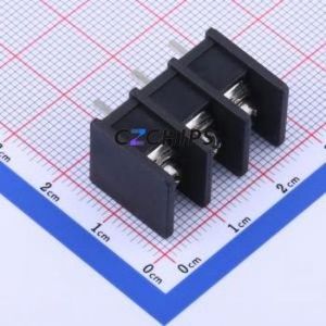 DBT30S-7.62-3P-BK-P Barrier Terminal Block Through hole Component (THT),P=7.62mm Connector Two Sides 7.62mm 1x3P Straight Pin - Product Image 1
