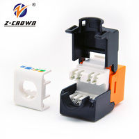 Connecteur ethernet Cat6 CAT5E 8p8c prise trapézoïdale modulaire rj45 6p6c