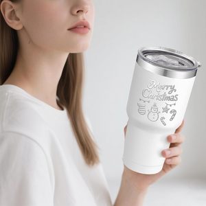 Gobelet isotherme moderne en acier inoxydable de 30 oz, à double paroi, isolé sous vide, avec couvercle, maintient la température de l'eau bouillante pendant 6 à 12 heures, compatible avec toutes les applications. - Product Image 4
