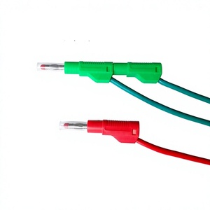 4mm Safety Banana Plug with Retractable Transparent Sheath Stackable Extendable Brass High Voltage Lantern Plug Multi-color - Product Image 1